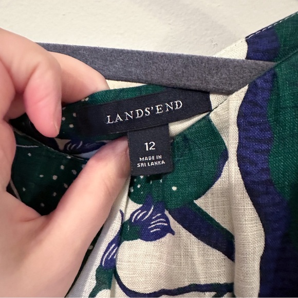 Lands End Ivy Print Lined Sheath Dress Size 12 EUC Art Nouveau Vintage Inspired - Picture 3 of 5